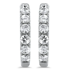 White Gold Diamond Huggies