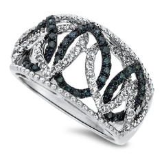Drop Linked Diamond Fashion Ring